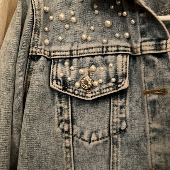 Pearl Denim jacket new without tags light denim S - Picture 2 of 5
